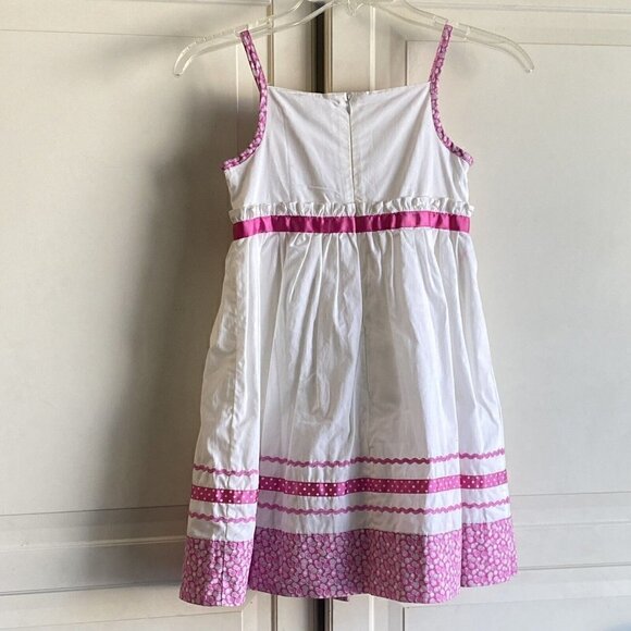 Savannah Girl’s Size 6 White Pink Sundress Easter Summer Spring  Dress New - Picture 2 of 9